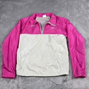 Vintage Bill Rodgers Windbreaker Jacket Pink White USA Made Women's S M